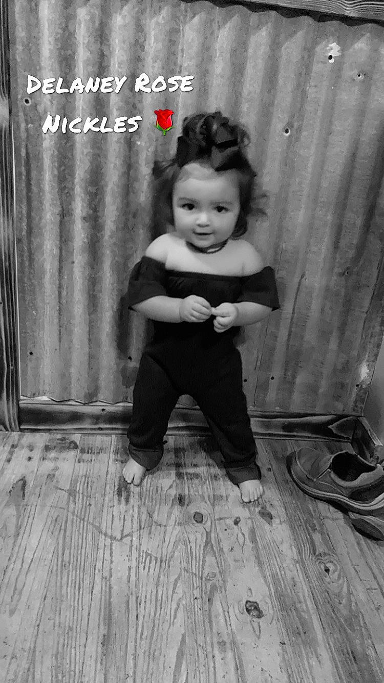 Delaney joined the competition — help win amazing prizes! baby, baby_toddler_clothing, black, black_and_white, child, flash_photography, floor, flooring, happy, hardwood, monochrome, monochrome_photography, people, person, plank, smile, stock_photography, style, toddler, wood