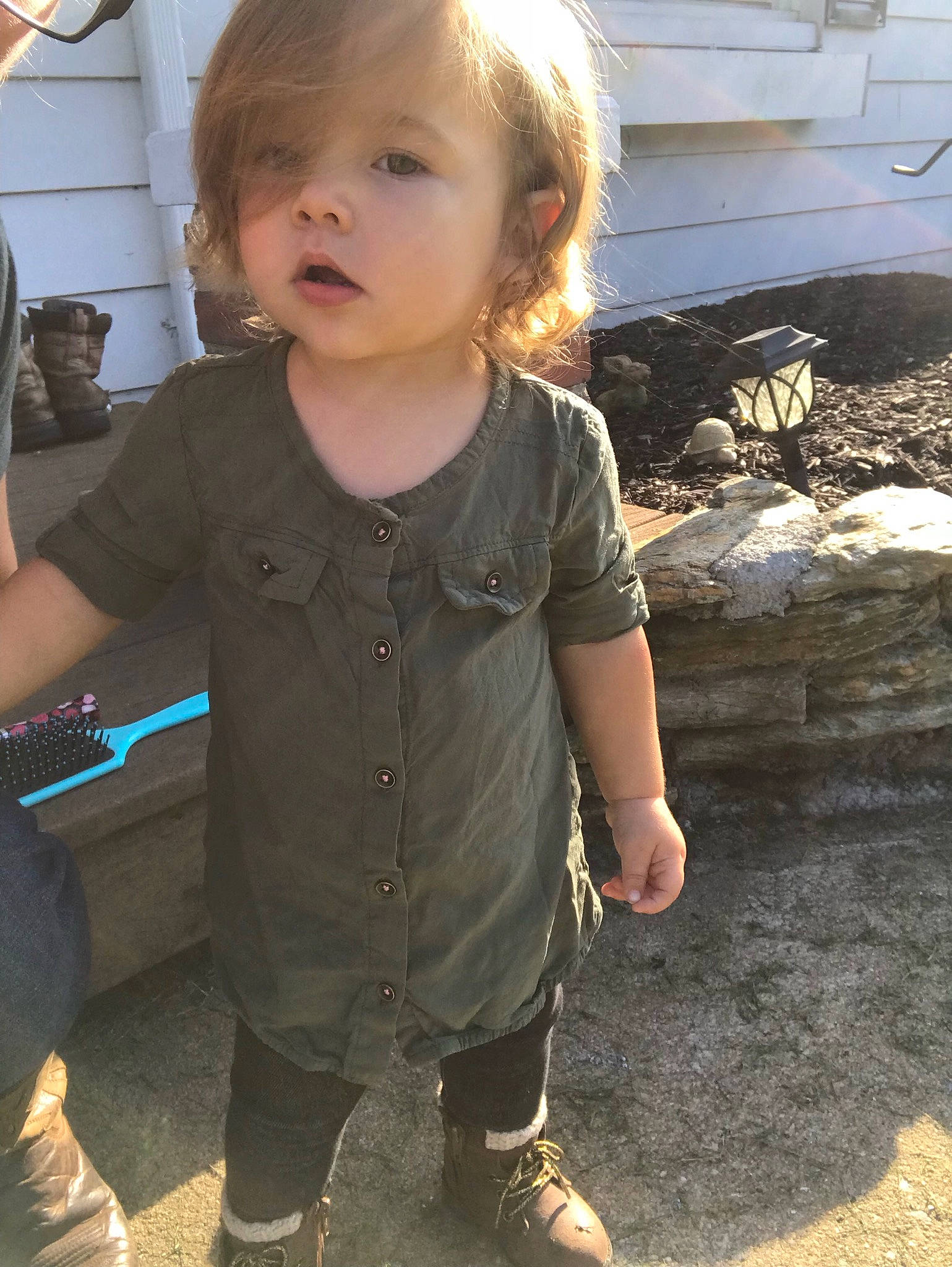 Rylin joined the competition — help win amazing prizes! boy, child, fun, girl, human_hair_color, jeans, outerwear, person, sleeve, smile, standing, toddler