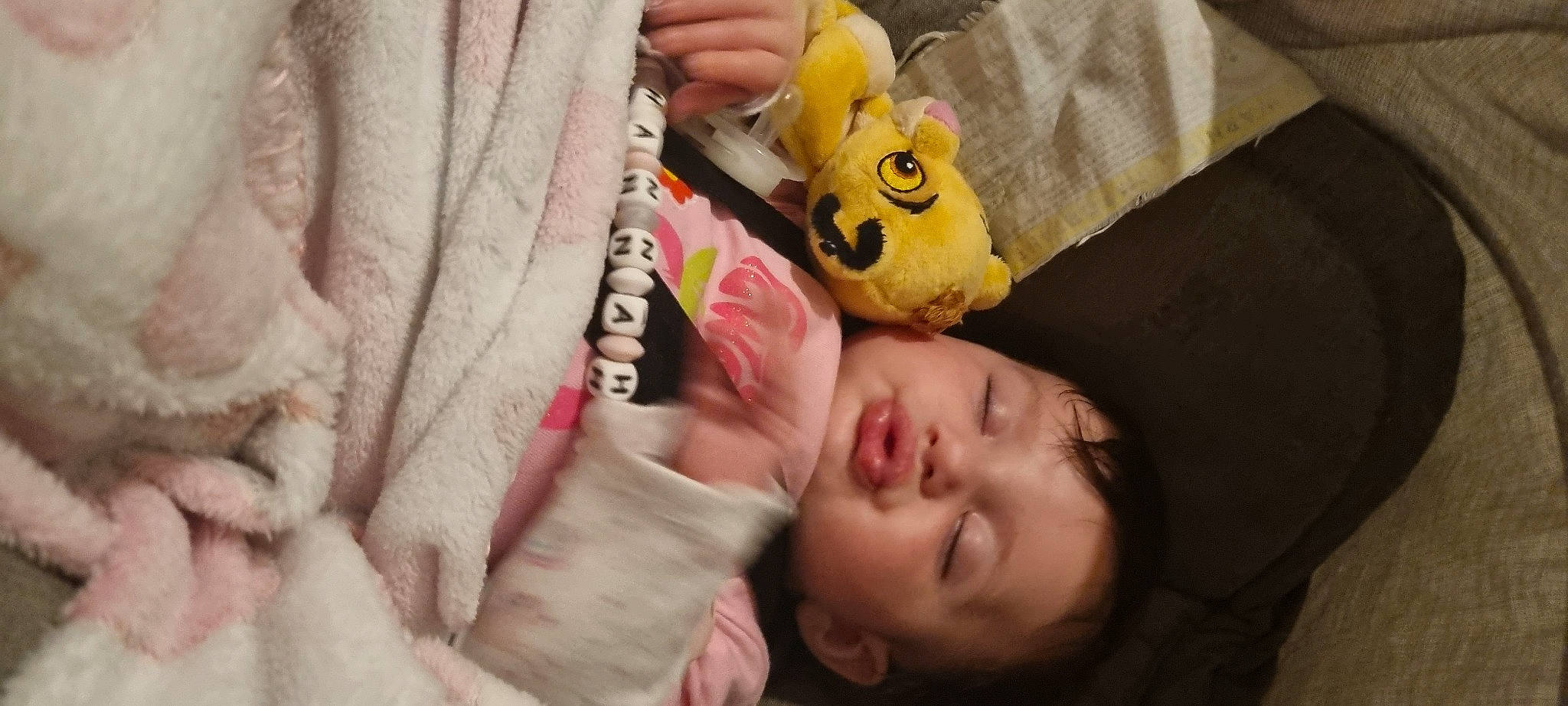 Hannah a rejoint le concours — aidez-le/la à gagner de superbes lots ! baby, bedtime, cheek, child, comfort, couch, fur, happy, linens, mammal, nose, people, person, room, selfie, skin, stuffed_toy, textile, toddler, toy