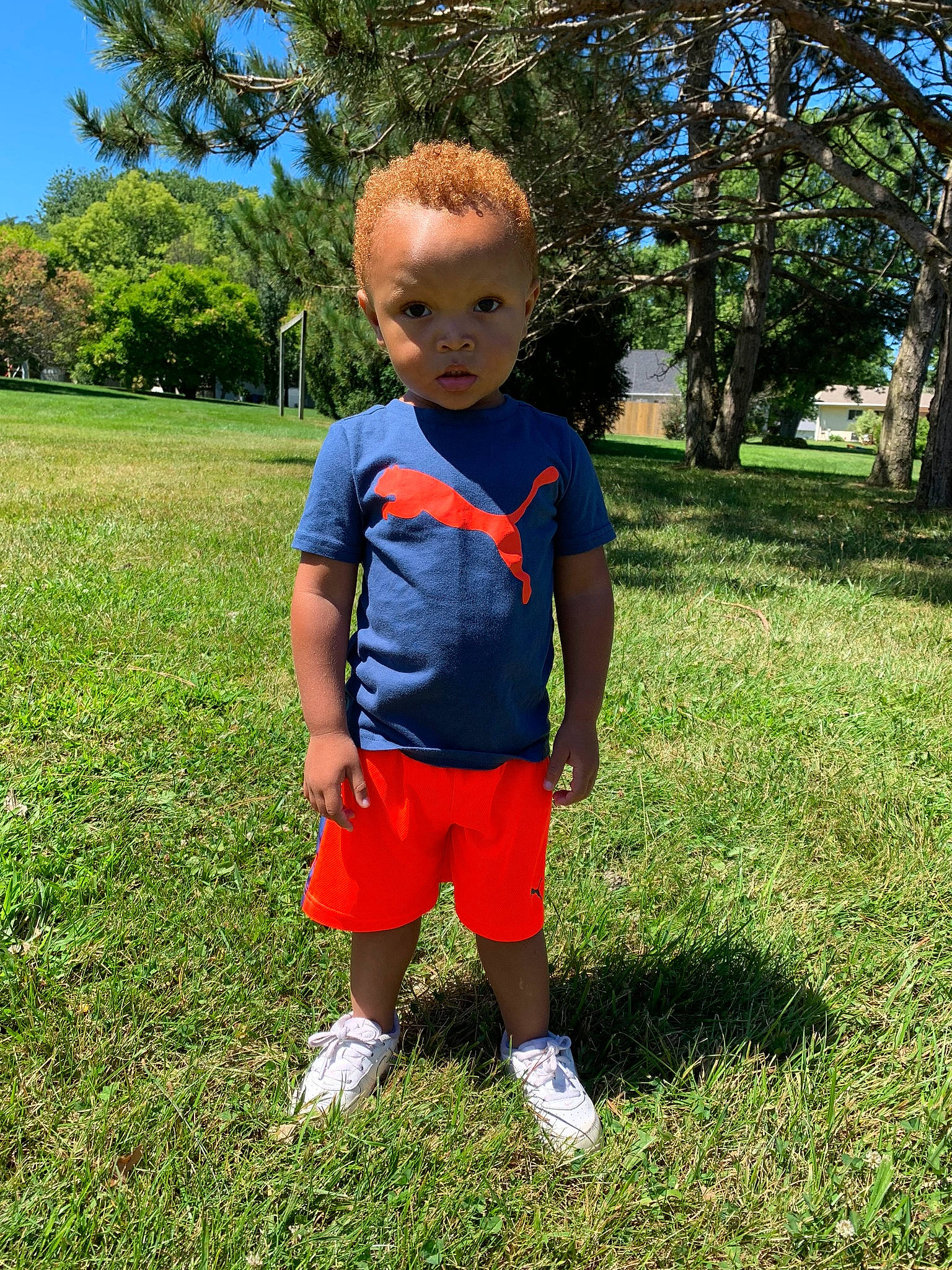 Nyaire is registered to the contest to win money with this photo: active_shorts, baby, baby_toddler_clothing, bermuda_shorts, child, grass, grass_family, lawn, leg, meadow, person, play, shoe, shorts, sneakers, spring, summer, t_shirt, toddler, trunks
