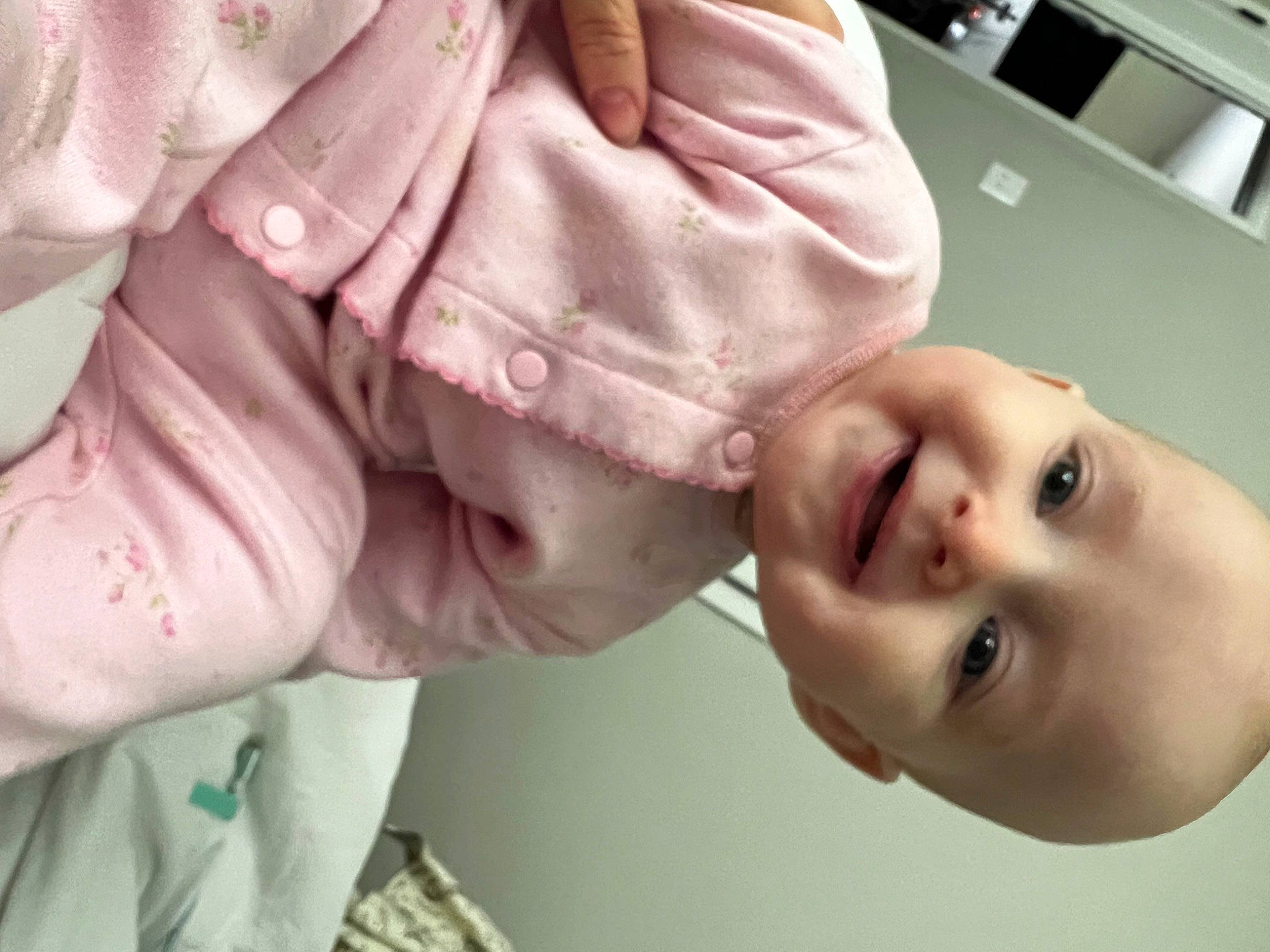 Arden is registered to the contest to win money with this photo: baby, baby_products, baby_toddler_clothing, cheek, child, comfort, eyelash, gesture, happy, jaw, joy, lip, mouth, nose, pattern, peach, person, portrait_photography, skin, sleeve