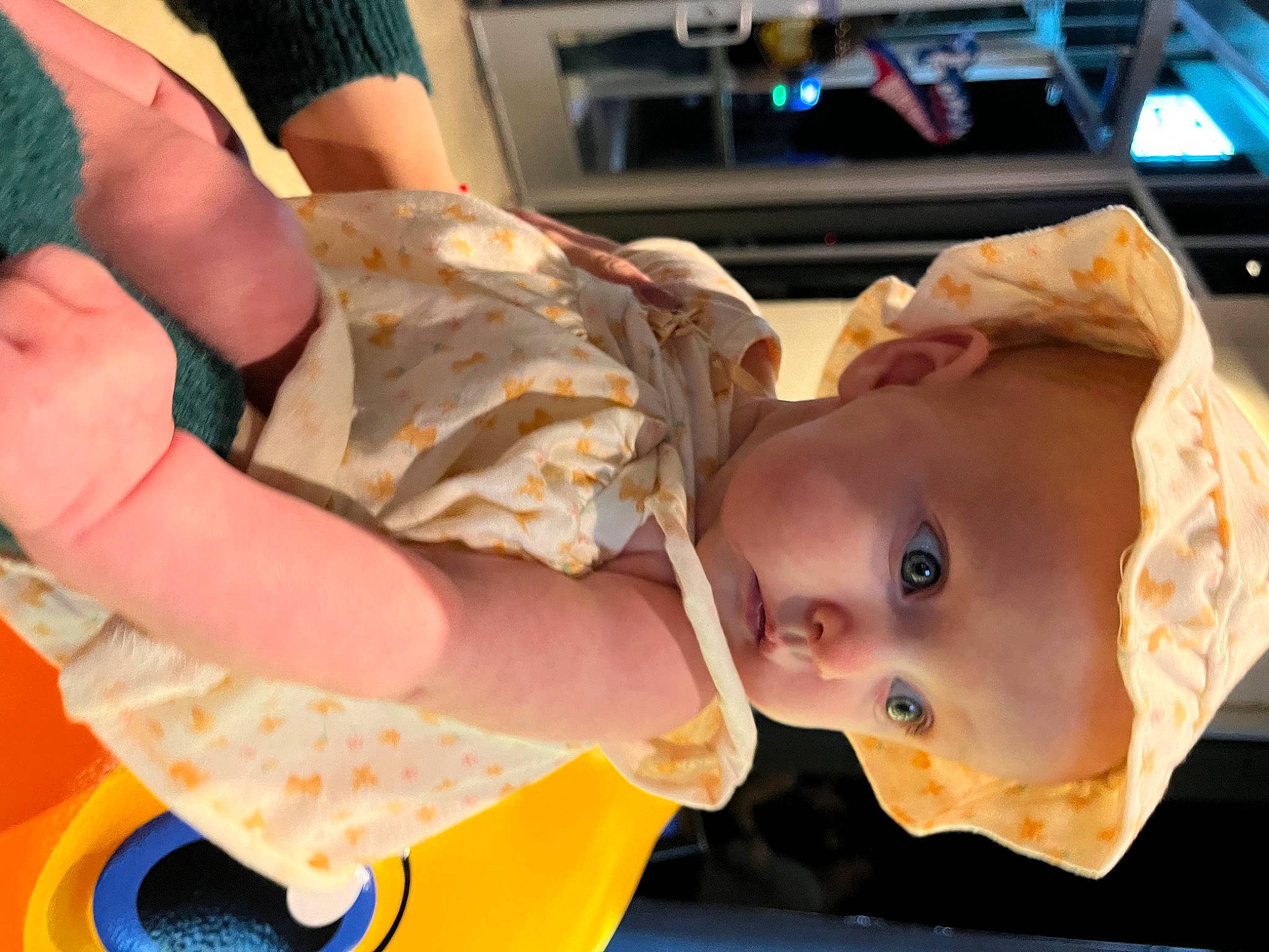 Arden joined the competition — help win amazing prizes! art, baby, child, comfort_food, cooking, finger, fun, hand, hat, medical_procedure, nail, person, service, surprise, thumb, toddler, wood