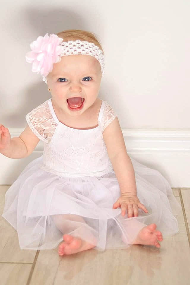 Layla-rose joined the competition — help win amazing prizes! baby, baby_bloomers, baby_toddler_clothing, child, child_model, clothing, costume, dress, fashion_accessory, flower_girl, hair_accessory, headband, headgear, headpiece, person, pink, product, skin, smile, toddler
