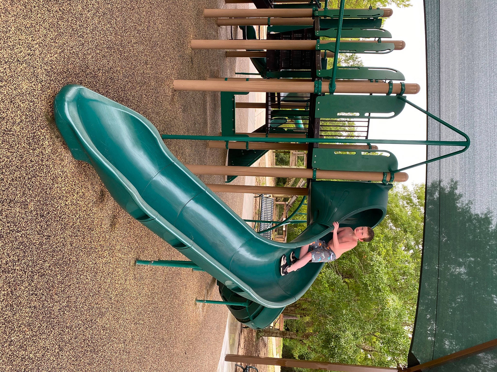 Carmine joined the competition — help win amazing prizes! chute, green, person, pipe, playground_slide