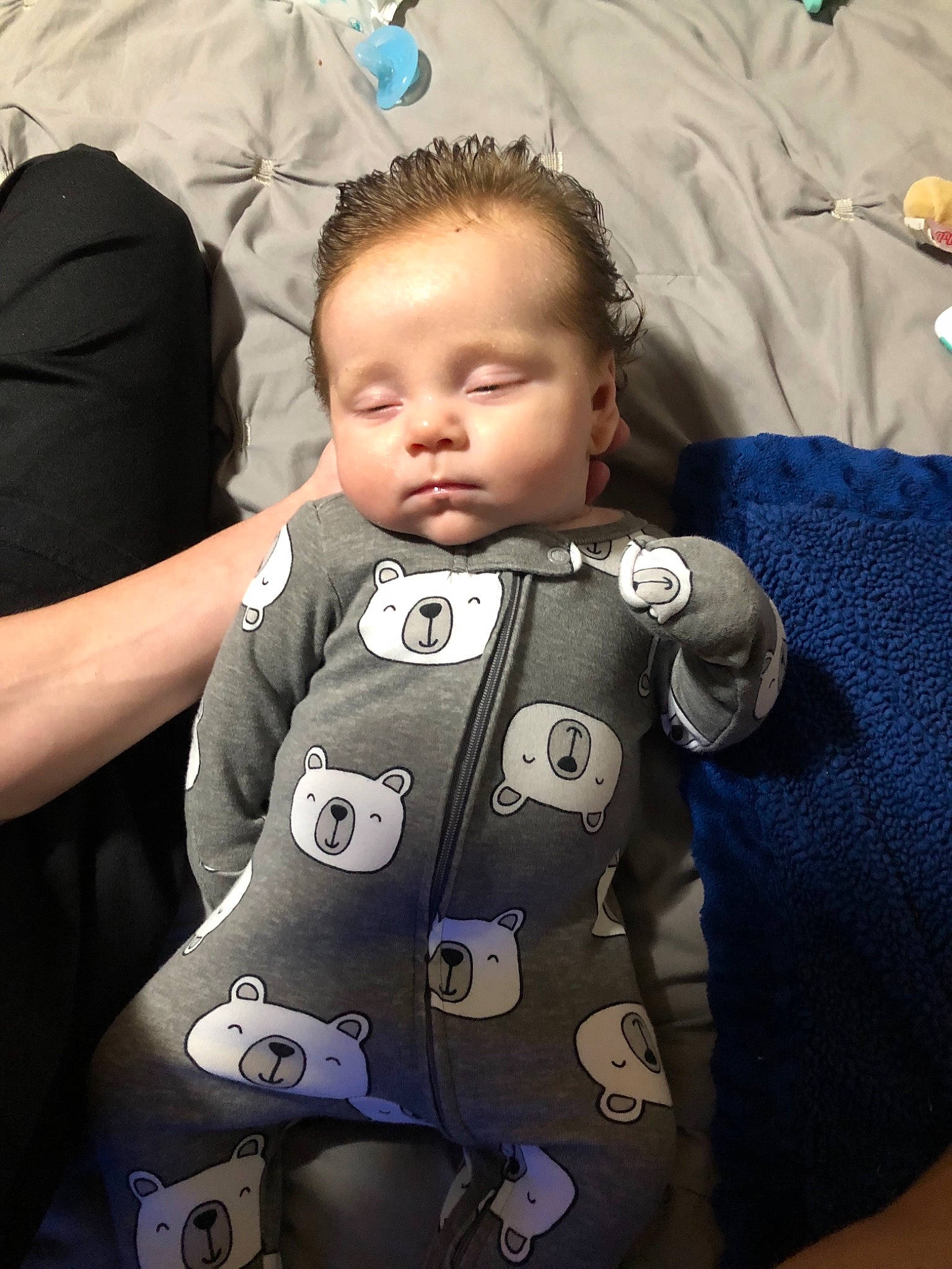 Lyle is registered to the contest to win money with this photo: arm, baby, blue, car_seat, cheek, child, iris, person, skin, smile, toddler, vacation