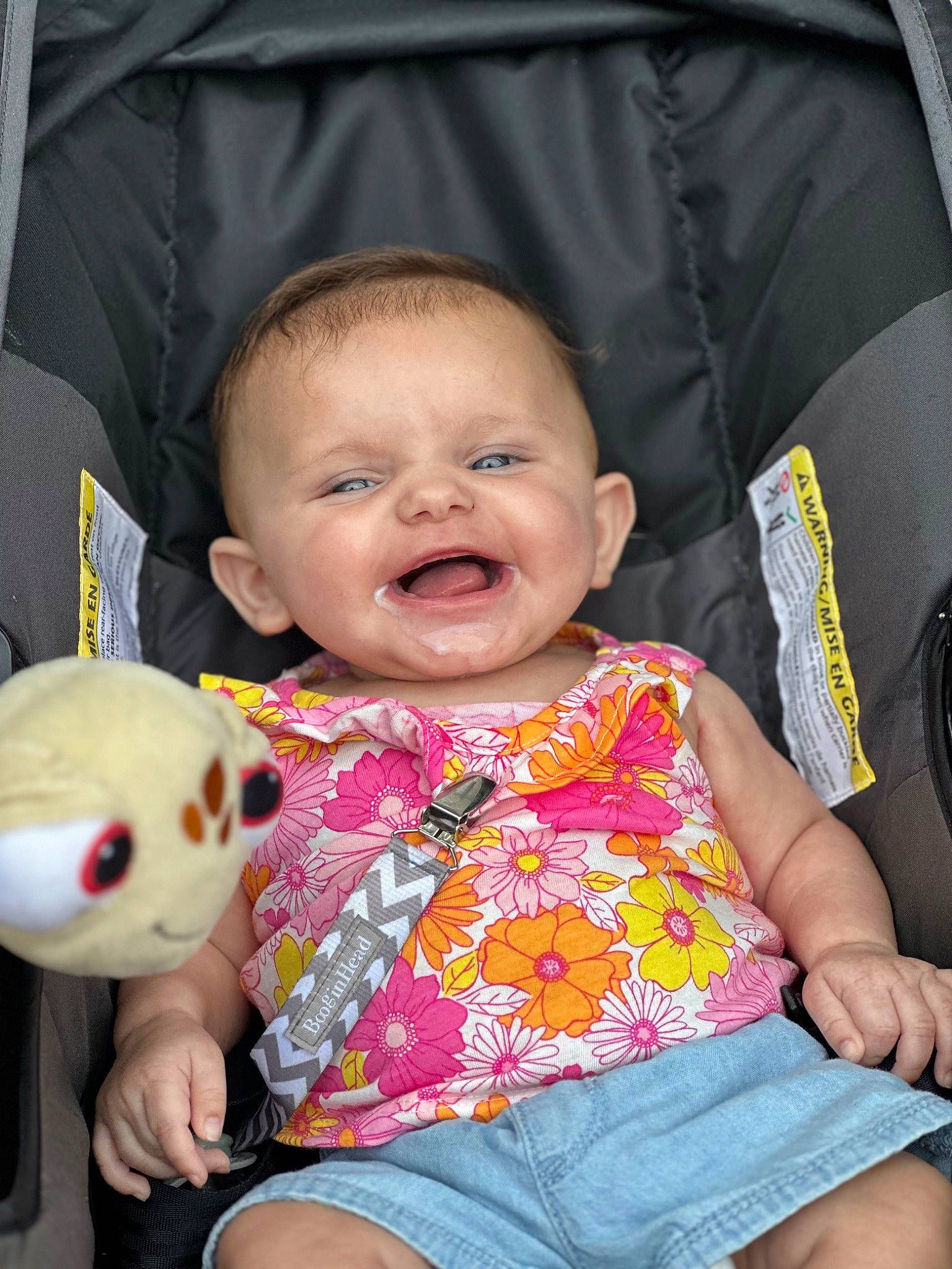 Hazleigh joined the competition — help win amazing prizes! baby, baby_toddler_clothing, cheek, child, comfort, happy, head, iris, joy, mammal, organ, people, person, pink, product, skin, smile, textile, toddler, vertebrate