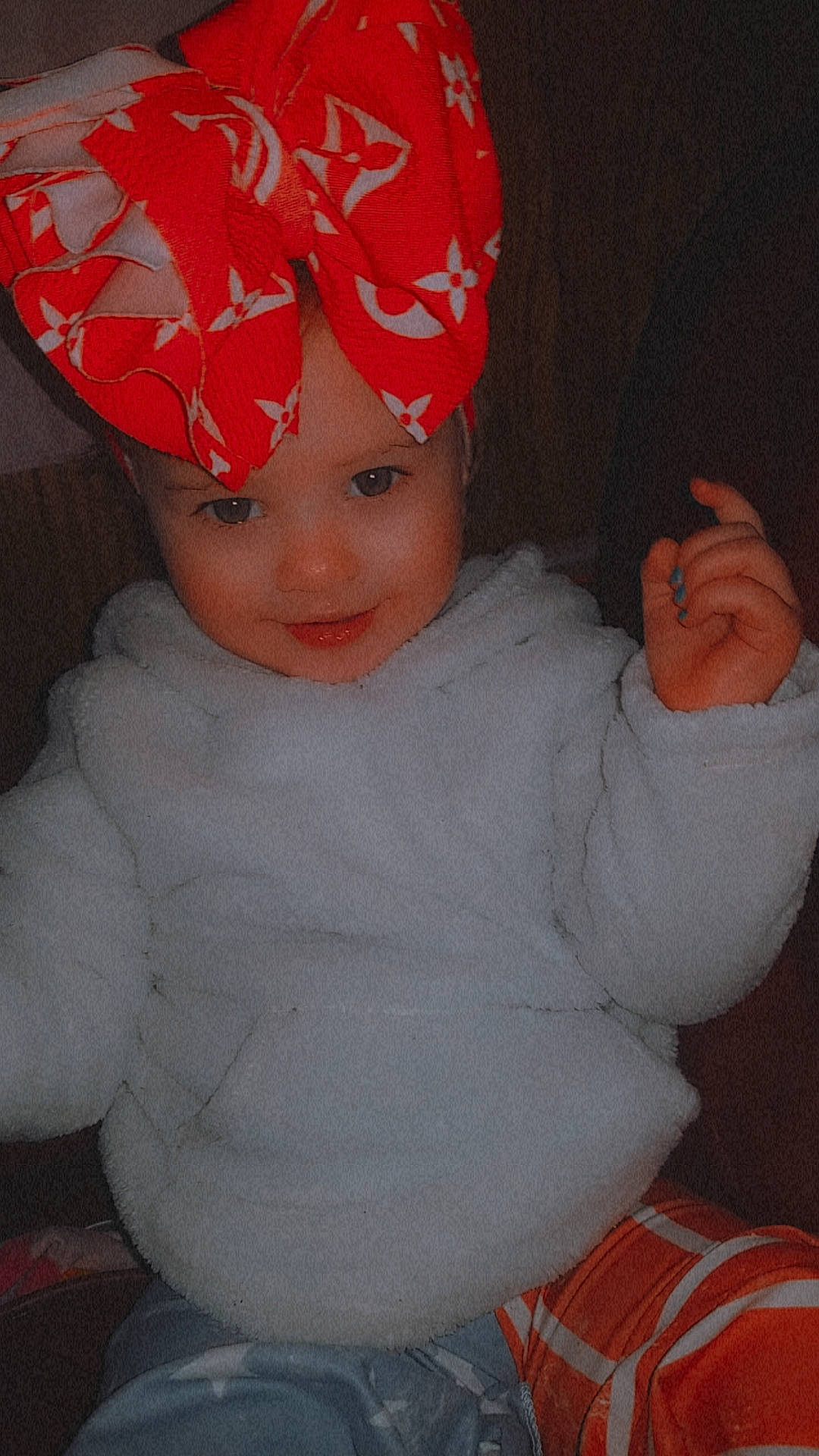 Karsyn joined the competition — help win amazing prizes! baby, baby_toddler_clothing, beanie, cap, carmine, cheek, child, costume_hat, fashion_accessory, flooring, fun, hat, headgear, headwear, joy, knit_cap, person, personal_protective_equipment, pink, sleeve