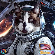 Gris is registered to the contest to win money with this photo: advertisement, aircraft, airplane, animal, astronaut, astronomy, captain, cat, computerhardware, electronics, hardware, monitor, officer, outerspace, person, pet, screen, spacestation, transportation, vehicle