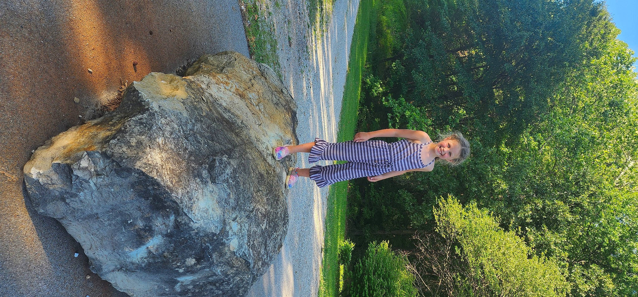 Isabella joined the competition — help win amazing prizes! adventure, bedrock, extreme_sport, fun, grass, joy, landscape, leisure, organism, people_in_nature, person, plant, recreation, rock, shadow, shrub, soil, sport_climbing, tree, trunk