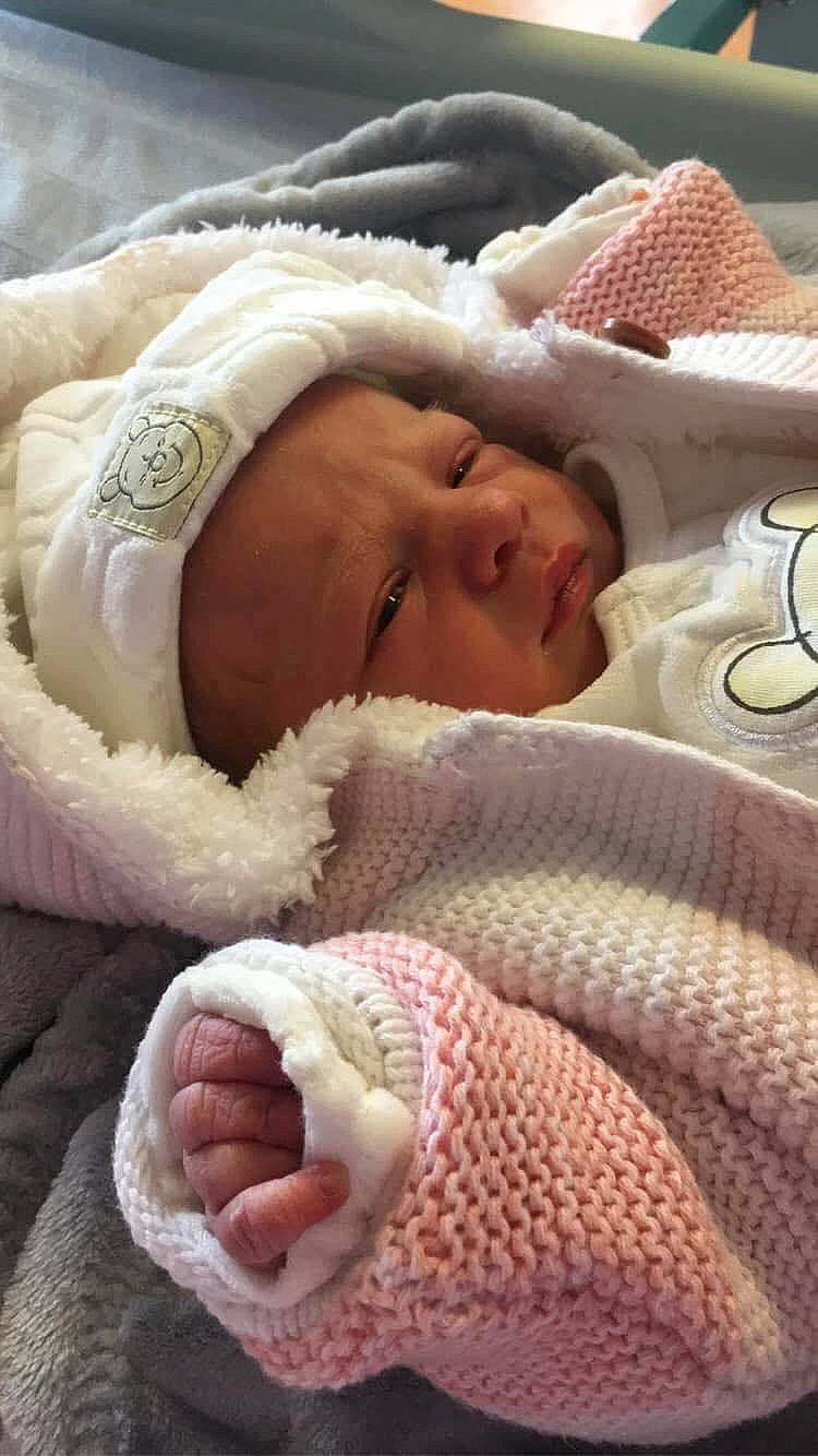 Scarlett joined the competition — help win amazing prizes! baby, baby_products, baby_sleeping, bedding, bedtime, child, comfort, gesture, linens, mouth, nail, nap, organ, pattern, person, room, skin, textile, thumb, toddler