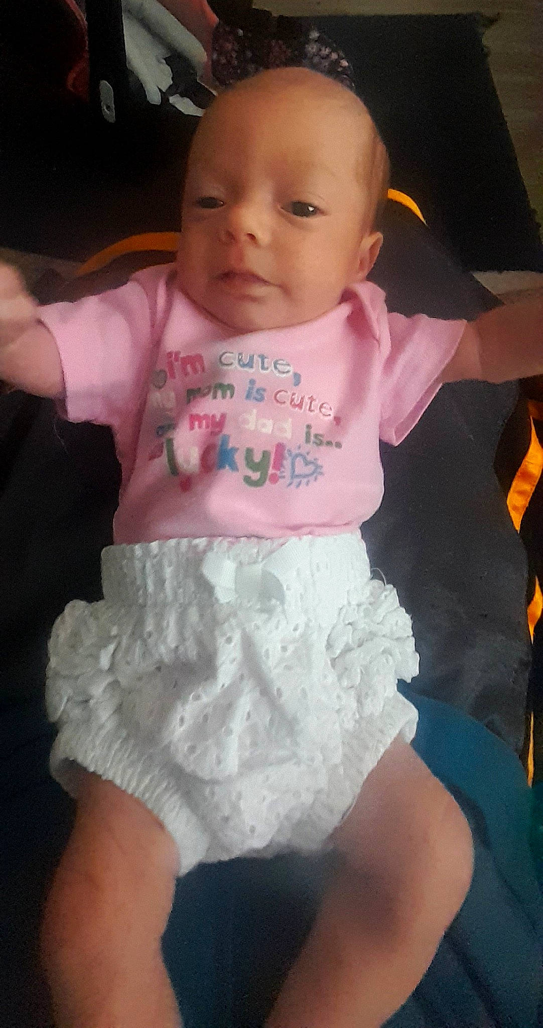 Hannah joined the competition — help win amazing prizes! abdomen, baby, baby_toddler_clothing, cheek, chest, eyelash, head, human_body, human_leg, iris, mouth, person, pink, skin, sleeve, stomach, t_shirt, thigh, thumb, toddler