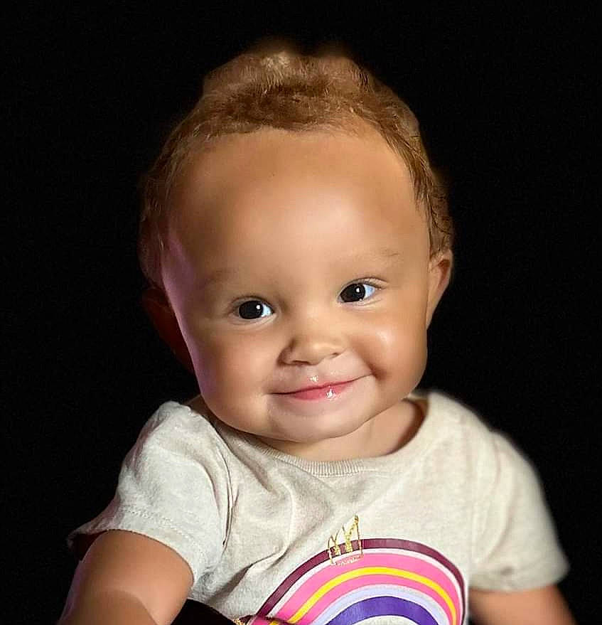 Hayven is registered to the contest to win money with this photo: baby, baby_toddler_clothing, cheek, child, ear, eye, eyelash, flash_photography, fun, happy, head, human_body, iris, joy, lip, mouth, nose, person, skin, sleeve