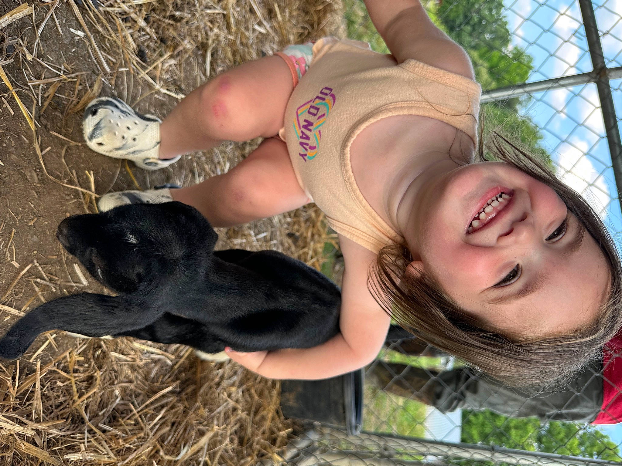 River joined the competition — help win amazing prizes! chest, fawn, foot, fun, grass, happy, human_leg, joy, landscape, laugh, leisure, people_in_nature, person, recreation, reptile, smile, soil, sporting_group, terrestrial_animal, thigh