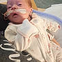 Emmalina joined the competition — help win amazing prizes! baby, infant, oxygen_tube, medical_equipment, pajamas, bed, hospital, newborn, person, healthcare, resting, closeup, face, clothing, lying_down, comfort, care, indoors, soft_lighting, blanket