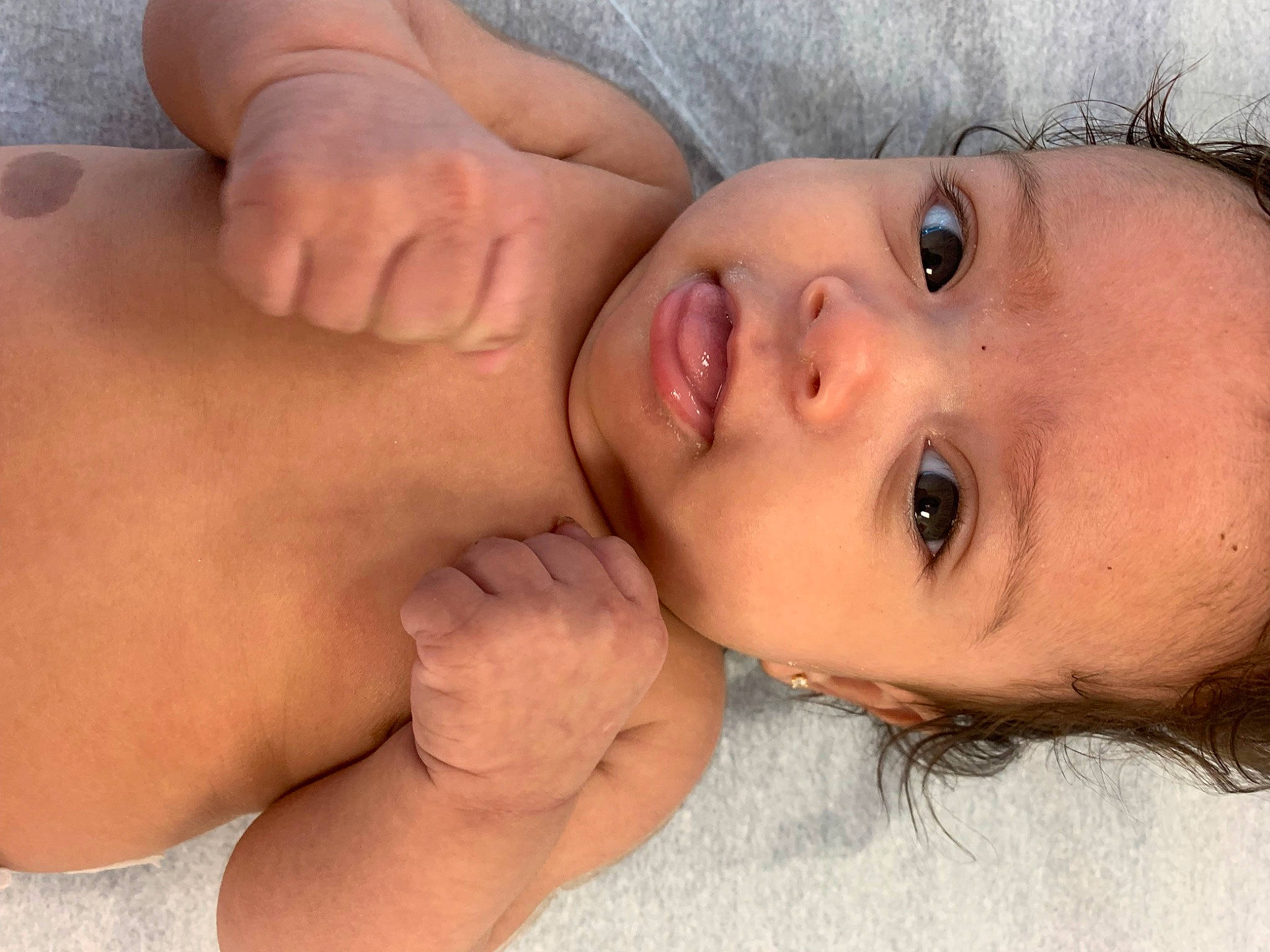 Alayah joined the competition — help win amazing prizes! cheek, chest, child, eye, eyebrow, eyelash, face, finger, gesture, happy, head, iris, lip, mouth, neck, nose, person, skin, smile, thumb