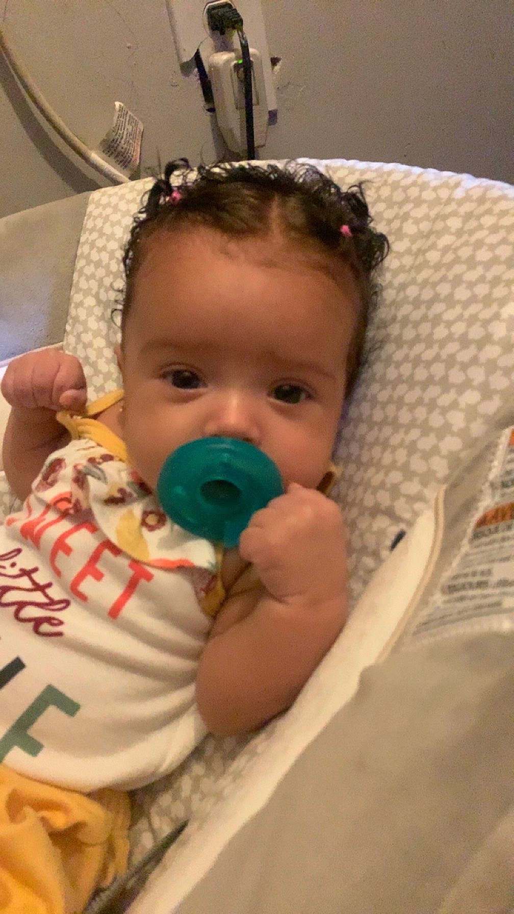 Alayah is registered to the contest to win money with this photo: baby, baby_toddler_clothing, cheek, chin, ear, eye, eyebrow, eyelash, facial_expression, finger, fun, head, human_body, iris, mouth, neck, nose, person, product, skin