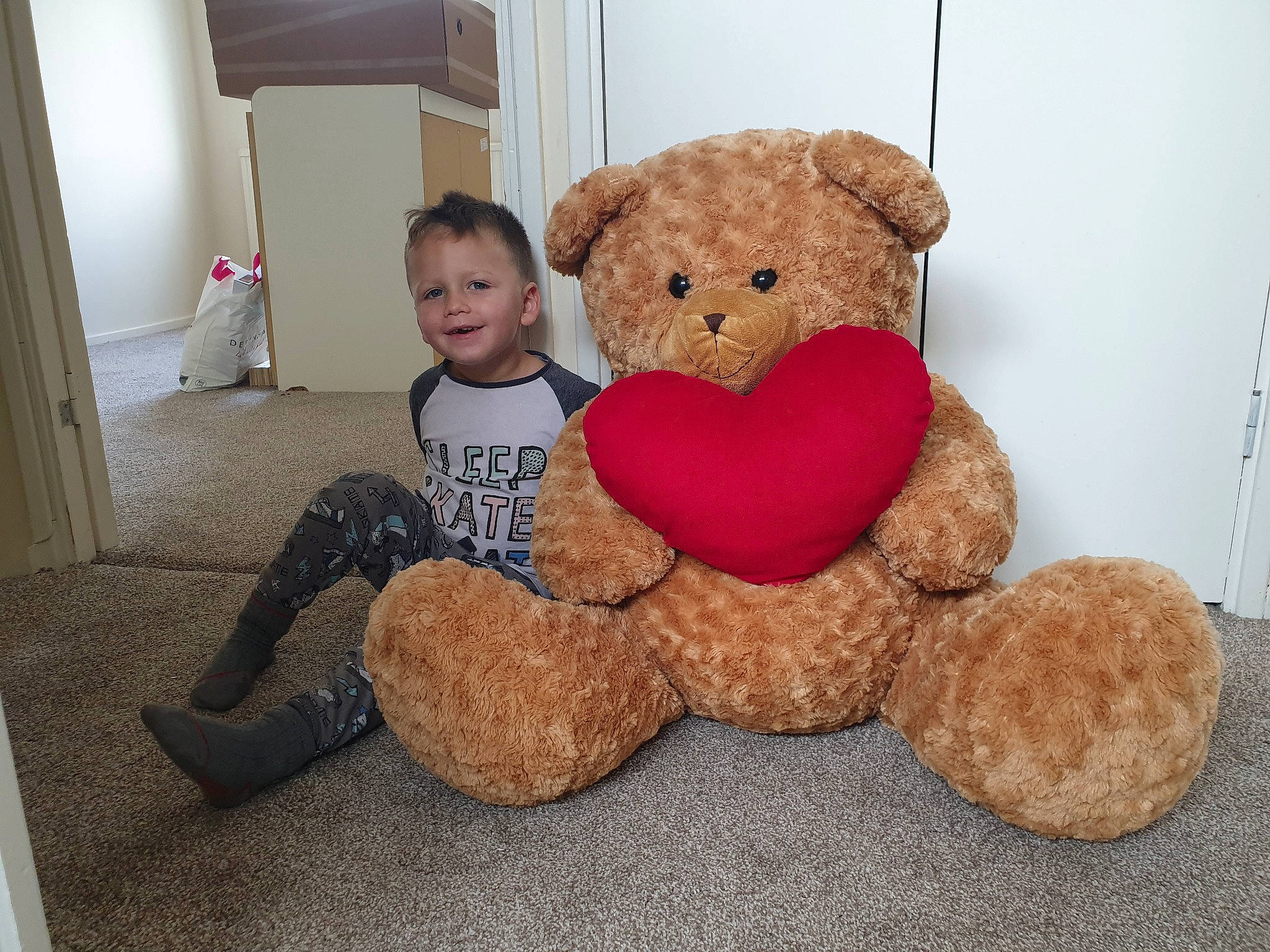 Joshua Leca is registered to the contest to win money with this photo: furniture, joy, person, plush, room, stuffed_toy, teddy_bear, textile, toy