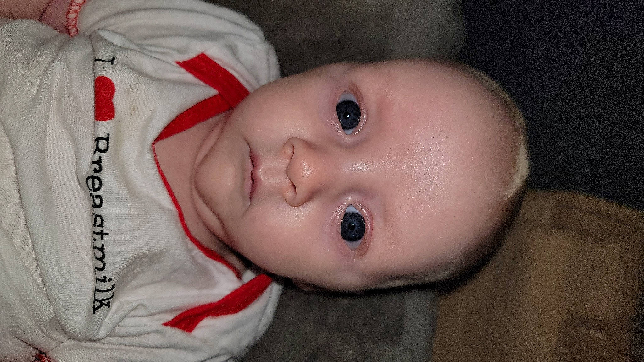 Dean is registered to the contest to win money with this photo: baby, baby_toddler_clothing, cheek, child, chin, ear, eyebrow, eyelash, flash_photography, forehead, headgear, human_body, iris, jaw, lip, mouth, nose, person, skin, sleeve