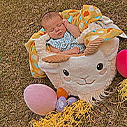 Adalynn joined the competition — help win amazing prizes! baby, blanket, cushion, egg, face, food, furniture, grass, head, homedecor, lawn, newborn, outdoors, people, person, photography, plant, portrait, quilt, sleeping