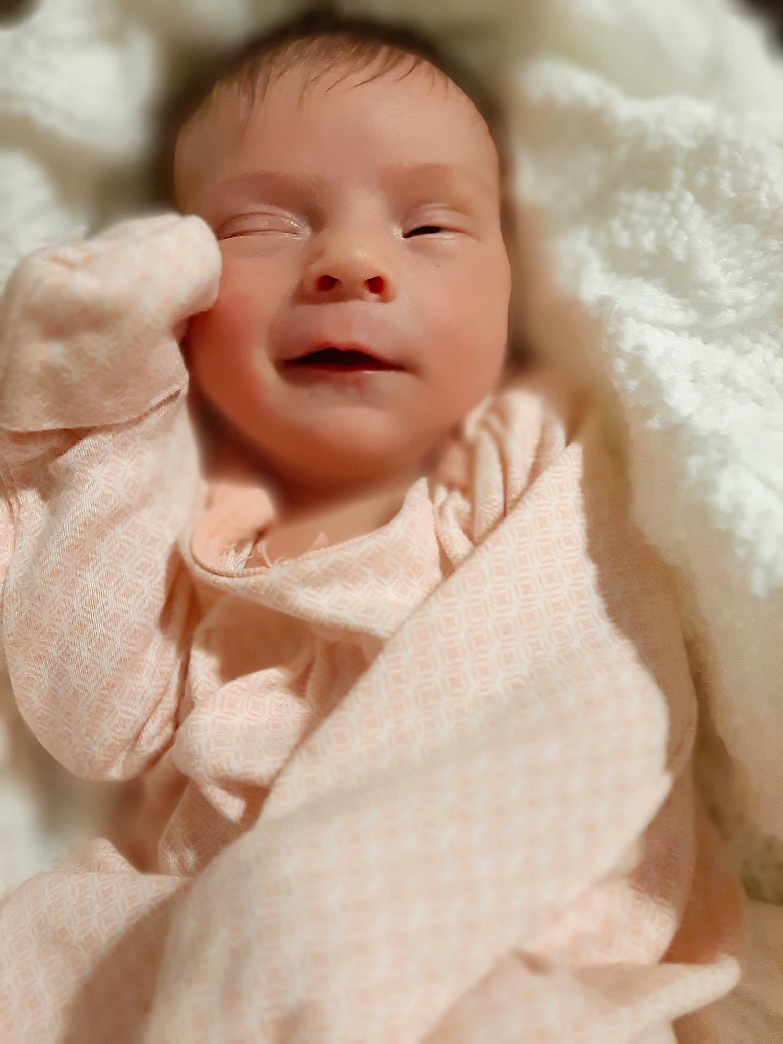 Izabel joined the competition — help win amazing prizes! baby, baby_sleeping, cheek, child, face, facial_expression, head, lip, mouth, nose, person, skin, smile, toddler