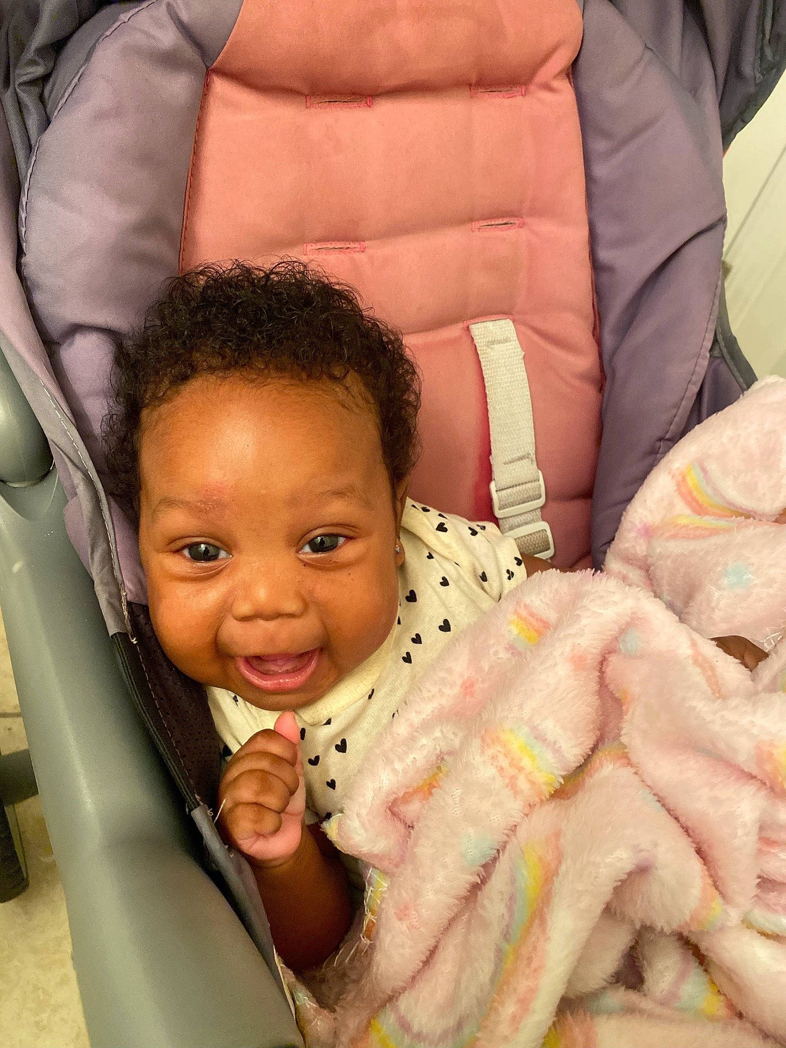 Nyomii joined the competition — help win amazing prizes! baby, baby_toddler_clothing, child, comfort, comfort_food, couch, delicacy, finger, food, happy, linens, person, room, seafood, sitting, skin, smile, textile, thumb, toddler