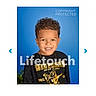 blue_background, boy, casual_clothing, child, curly_hair, face, graphic_tshirt, happy, headshot, indoor, person, photograph, portrait, preschool, professional_photo, smiling, studio, tshirt, watermark, young