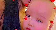 Abraham is registered to the contest to win money with this photo: affection, baby, child, closeup, cute, digital_overlay, face, family, happy, hearts, holding, indoor, love, person, portrait, skin, smiling, together, warmth, woman
