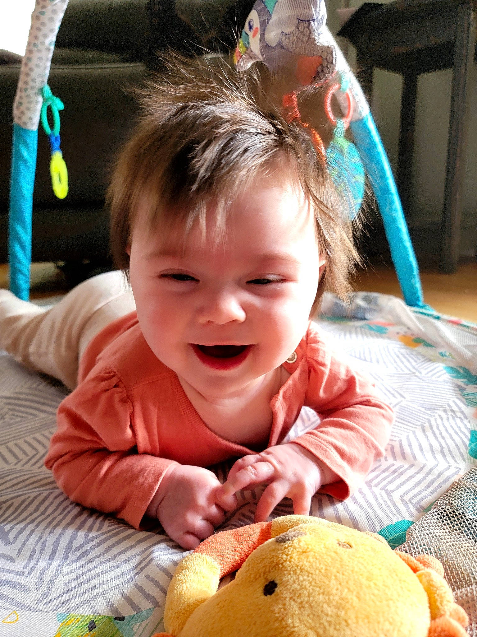 Davi joined the competition — help win amazing prizes! baby, baby_playing_with_toys, baby_toddler_clothing, cheek, child, event, eye, facial_expression, fun, happy, head, iris, mouth, nose, organ, person, pink, product, skin, smile