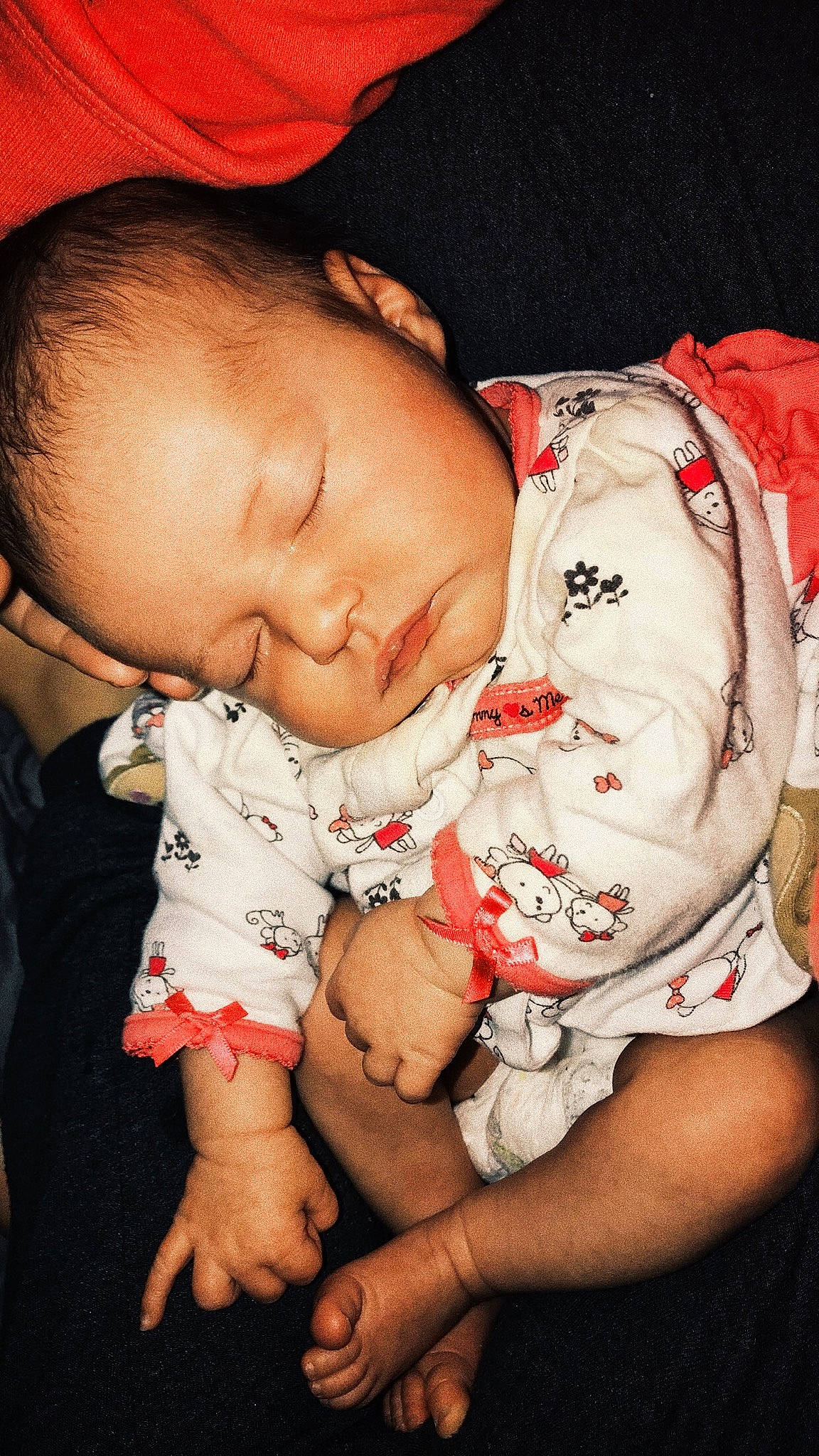 Miyah is registered to the contest to win money with this photo: baby, cheek, child, finger, gesture, hand, interaction, nose, person, skin, sleep, toddler