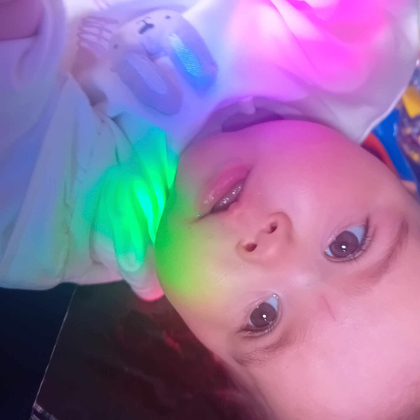 Keana joined the competition — help win amazing prizes! baby, balloon, bodypart, cap, clothing, doll, face, finger, hand, happy, hat, head, mouth, newborn, person, photography, portrait, purple, smile, toy