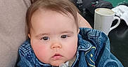 Keana is registered to the contest to win money with this photo: accessories, baby, bag, chair, clothing, coat, couch, cup, cutlery, face, furniture, handbag, head, jacket, jeans, pants, person, photography, portrait, spoon