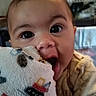 Armani joined the competition — help win amazing prizes! adorable, baby, blanket, candid, child, close_up, eyes, face, fleece, furniture, home, household, indoor, infant, laundry, looking_at_camera, open_mouth, photography, portrait, textile