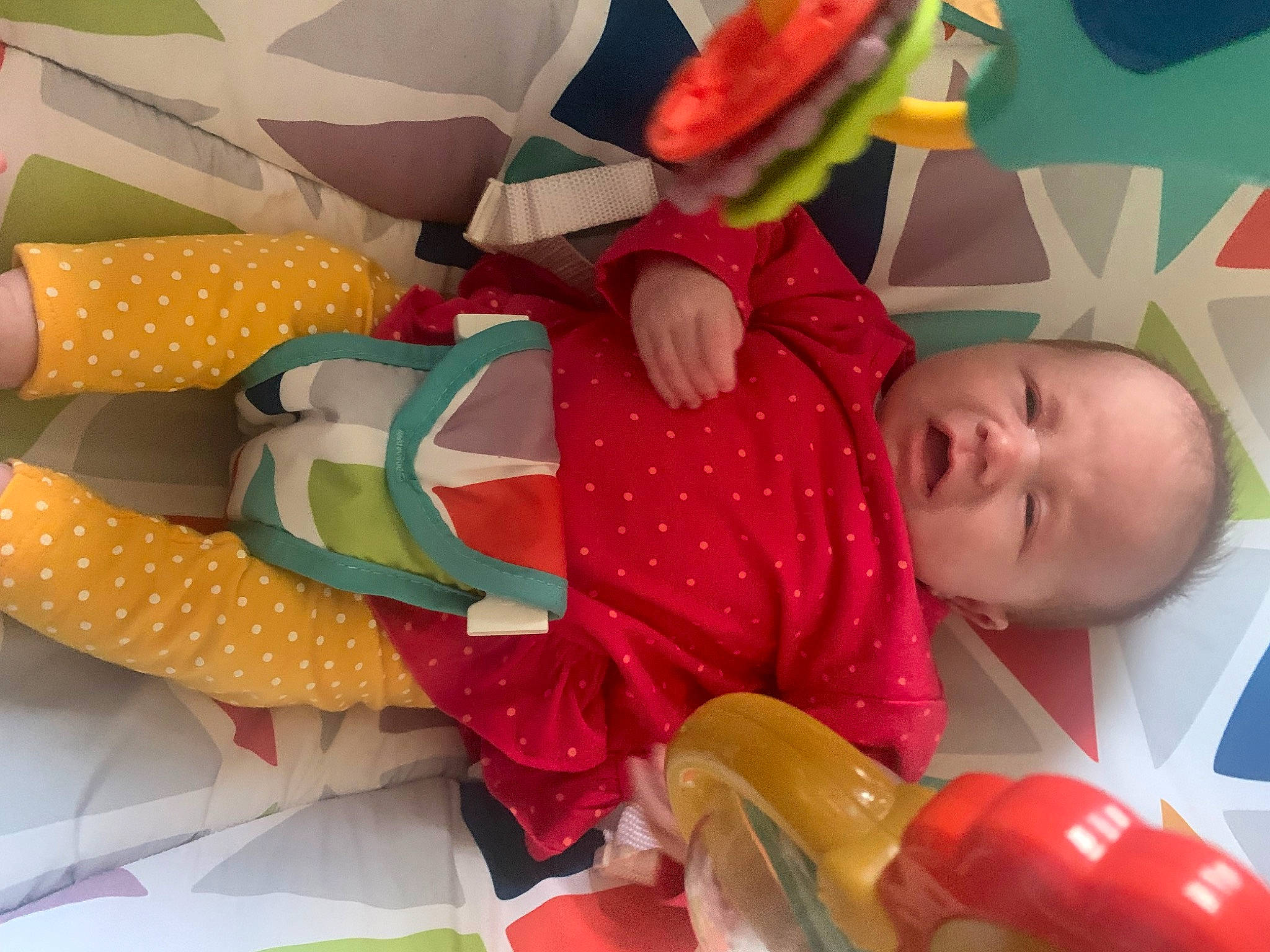 Mazikeen joined the competition — help win amazing prizes! baby, baby_products, baby_toddler_clothing, baby_toys, carmine, child, comfort, event, facial_expression, fun, head, linens, pattern, people, person, play, product, room, textile, toddler