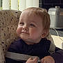 Jaxon joined the competition — help win amazing prizes! baby, cheeks, child, clothing, cushion, cute, expression, face, hair, high_chair, indoor, infant, kitchen, light, person, seat, sitting, smile, straps, window