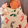 newborn, baby, sleeping, blanket, footprint, pink, mitten, infant, soft, cozy, cute, child, wrapped, resting, portrait, peaceful, bed, fabric, head, skin