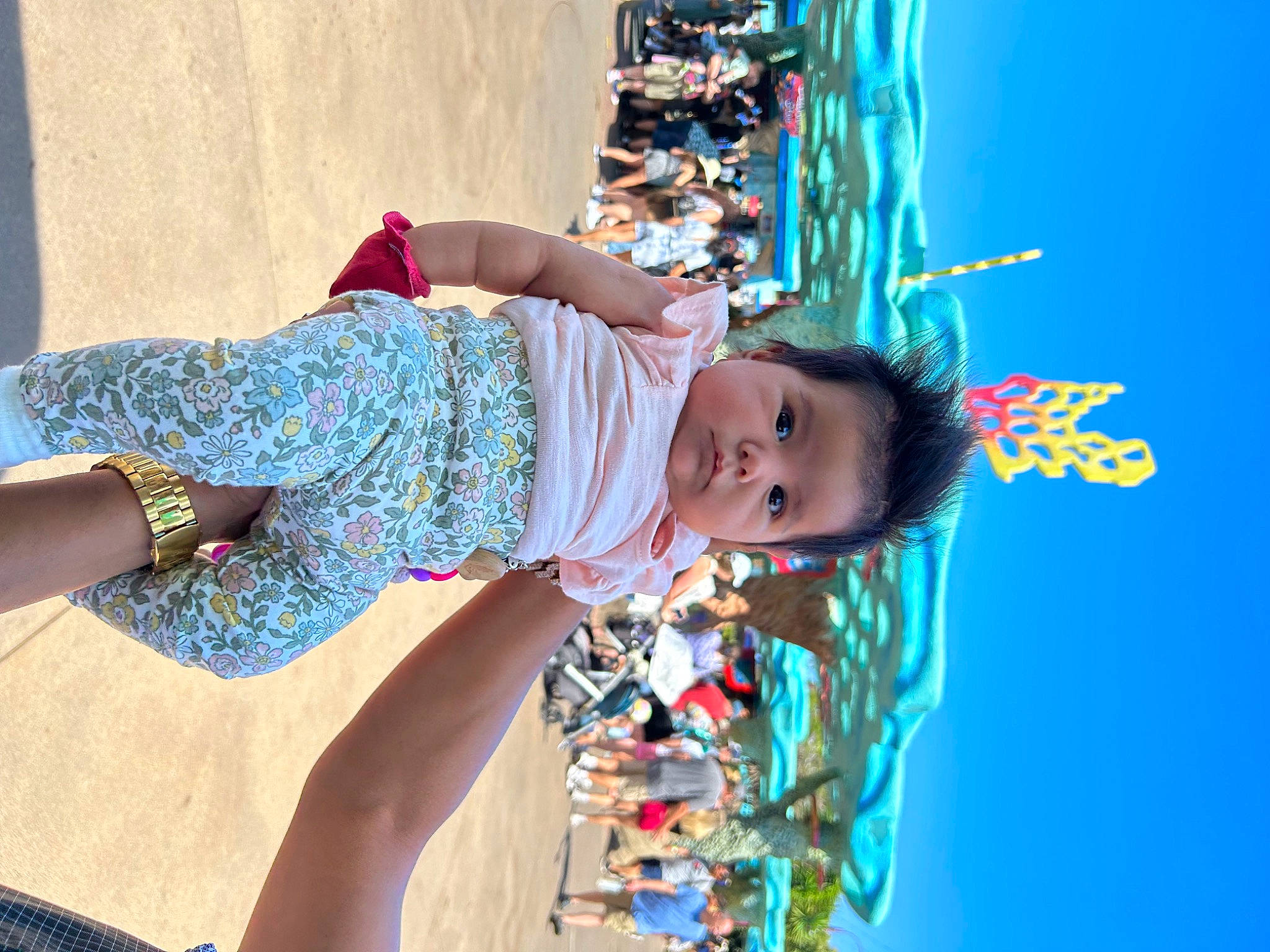 Reina joined the competition — help win amazing prizes! art, azure, child, electric_blue, fun, happy, human_leg, leisure, magenta, pattern, person, recreation, sky, sunglasses, t_shirt, thigh, toddler, tree, vacation, visual_arts