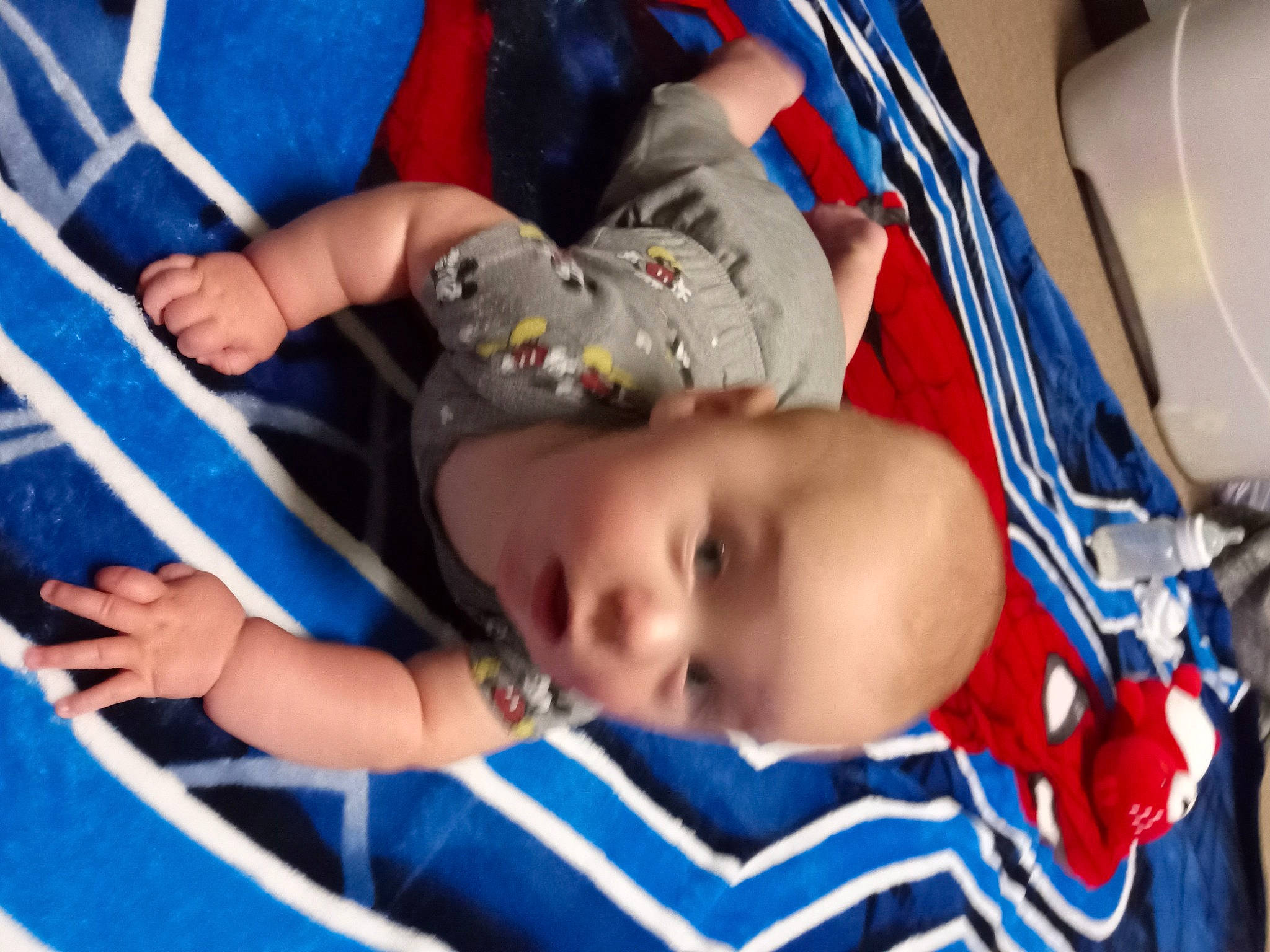 Jayden joined the competition — help win amazing prizes! baby, baby_products, baby_toddler_clothing, blue, child, elbow, electric_blue, eyelash, fun, hand, happy, leisure, mouth, pattern, person, recreation, toddler