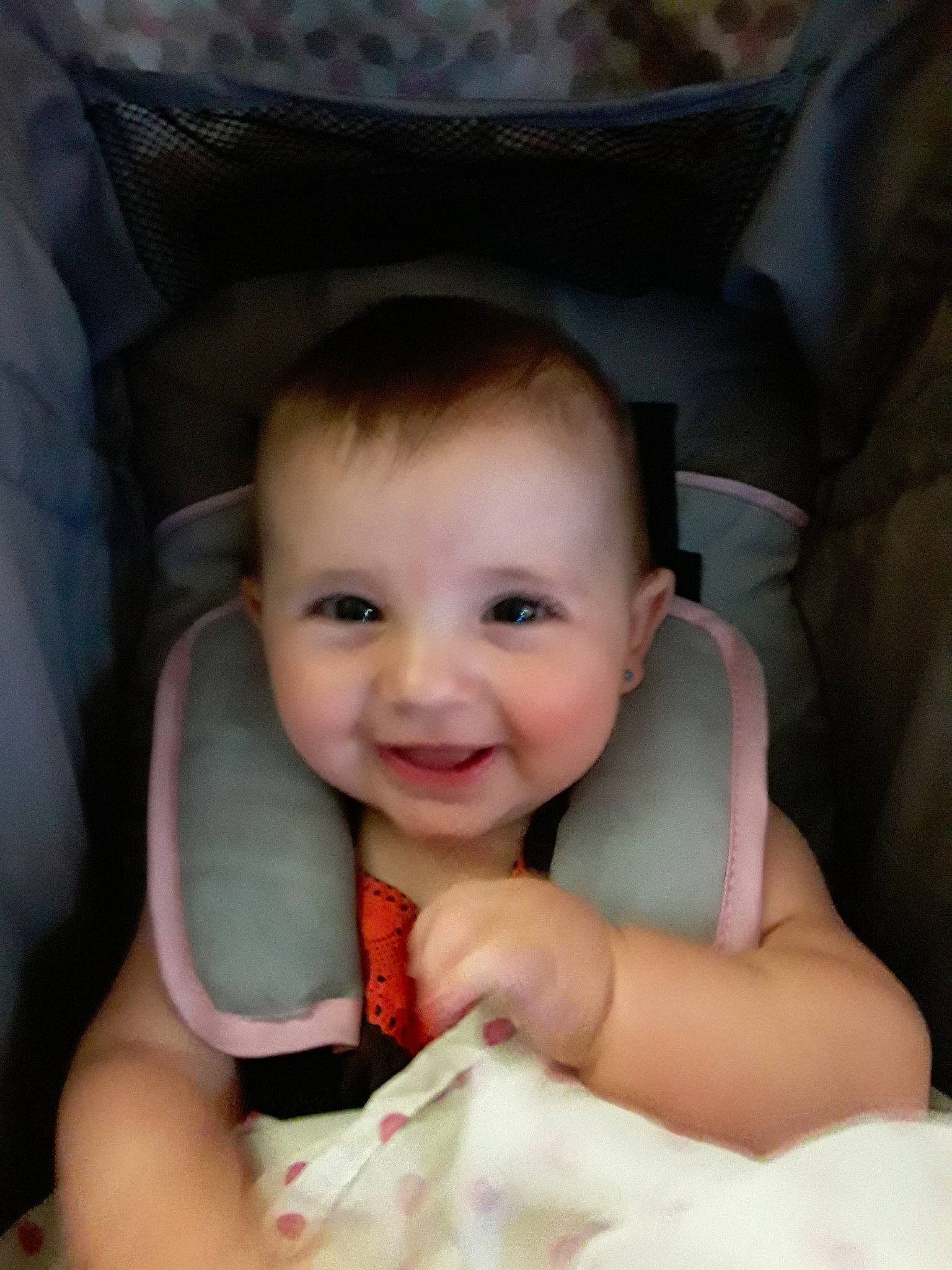 Annalisa is registered to the contest to win money with this photo: baby, cheek, child, eye, face, finger, head, iris, joy, lip, mouth, nose, person, product, skin, smile, thumb, toddler