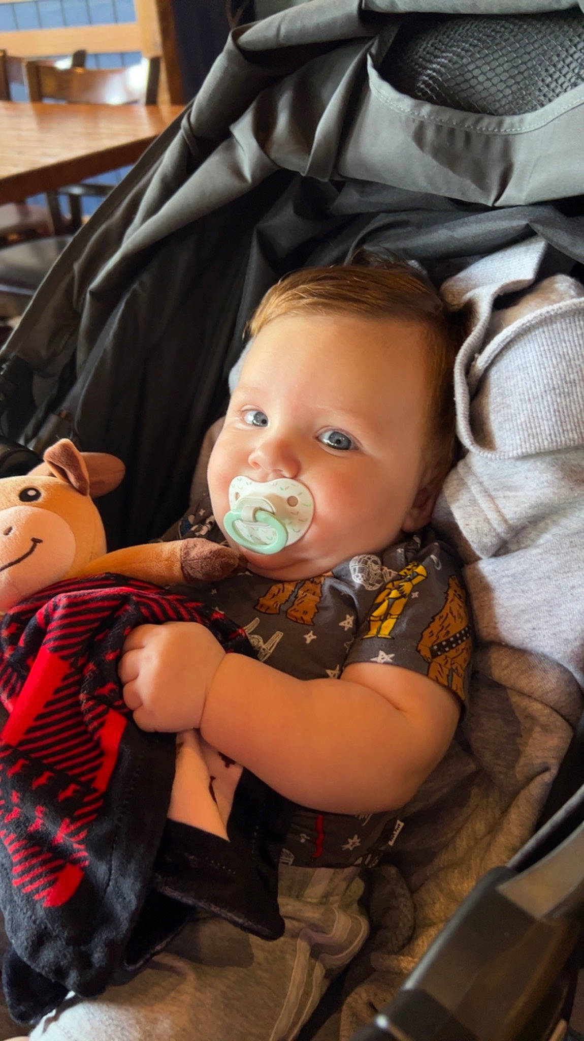 Jaxtyn joined the competition — help win amazing prizes! arm, baby, baby_carriage, baby_products, baby_toddler_clothing, bib, car_seat, chair, cheek, child, comfort, doll, fun, happy, person, personal_protective_equipment, sitting, toddler, toy