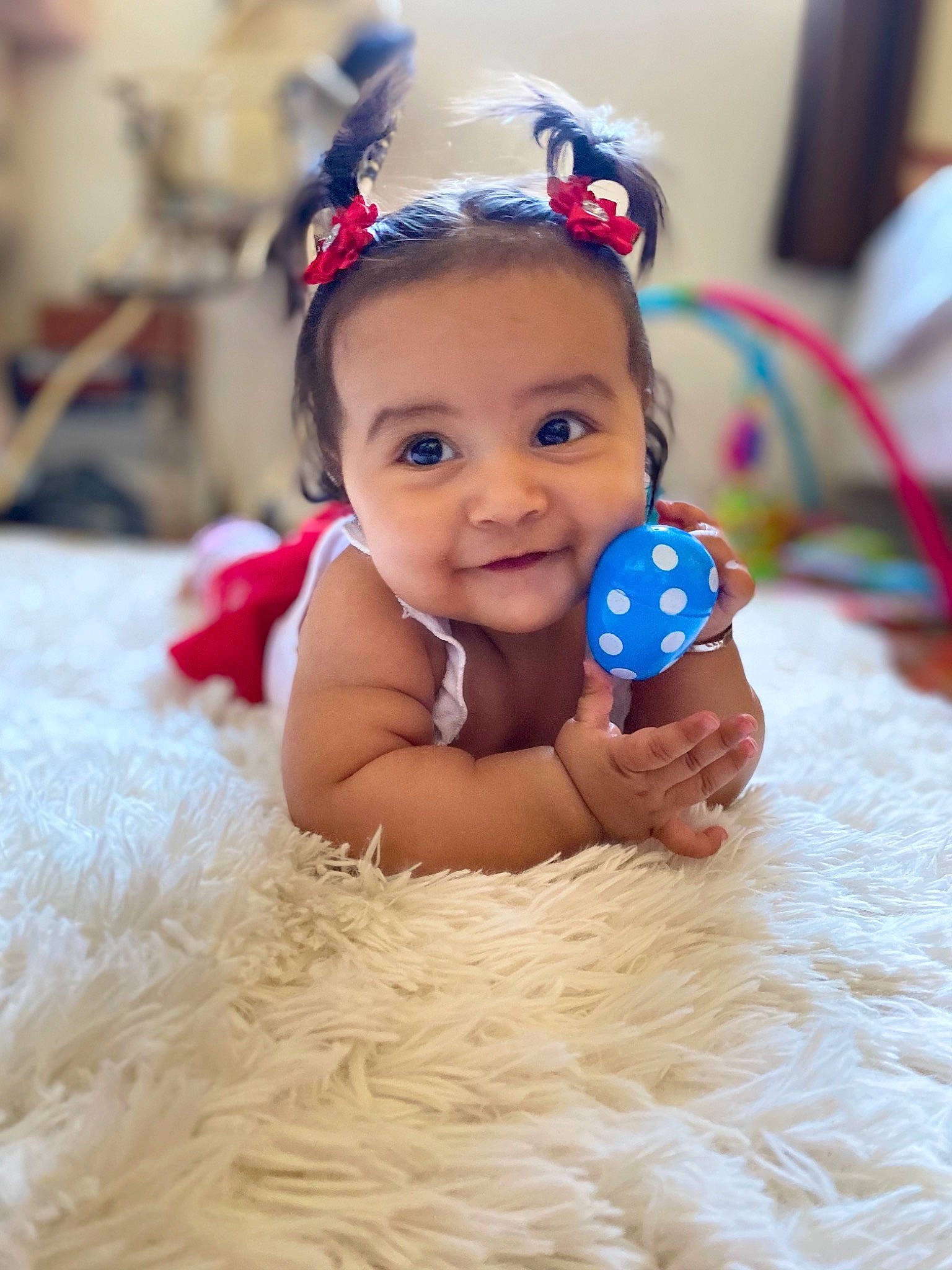 Yaritza joined the competition — help win amazing prizes! baby, child, eye, face, fashion_accessory, fun, hair_accessory, happy, head, headband, headgear, headpiece, iris, joy, person, photograph, photography, play, product, skin