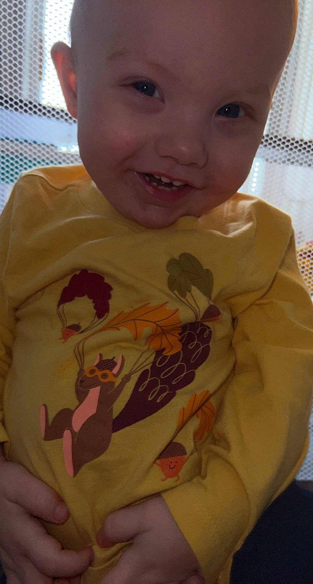 Brantley joined the competition — help win amazing prizes! active_shirt, baby, baby_toddler_clothing, cheek, chest, child, chin, eyelash, forehead, hair, happy, neck, nose, pattern, person, skin, sleeve, smile, t_shirt, textile