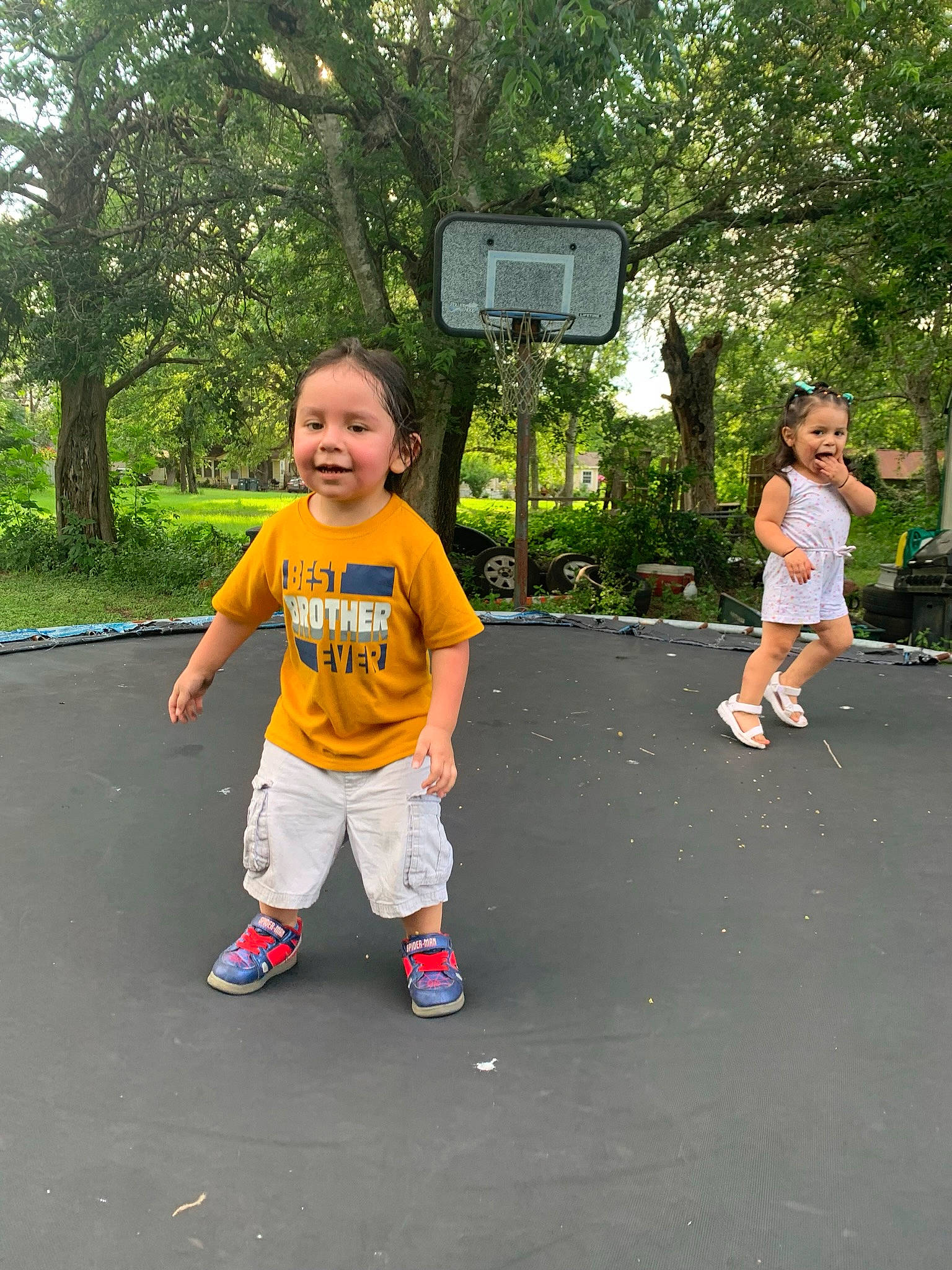 Ezekiel joined the competition — help win amazing prizes! asphalt, child, driveway, face, fun, grass, happy, joy, leisure, people_in_nature, person, plant, play, recreation, road, road_surface, shorts, smile, t_shirt, toddler