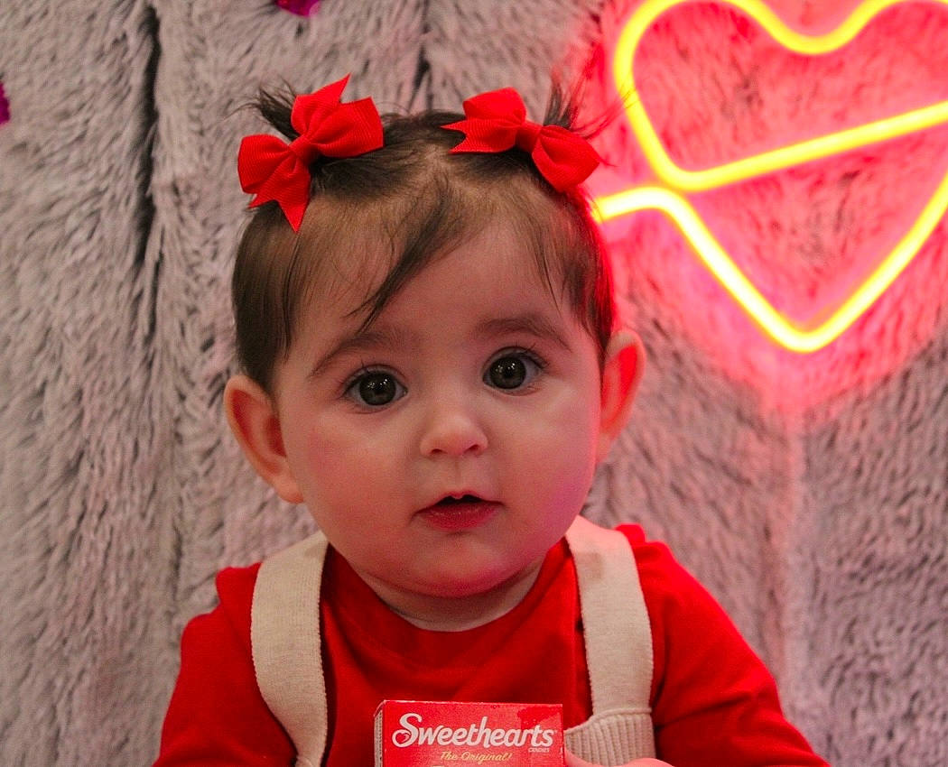 Journey is registered to the contest to win money with this photo: baby, baby_toddler_clothing, beauty, cheek, eye, eyelash, fun, hair, happy, head, human_body, lip, magenta, nose, organ, person, pink, red, skin, sleeve