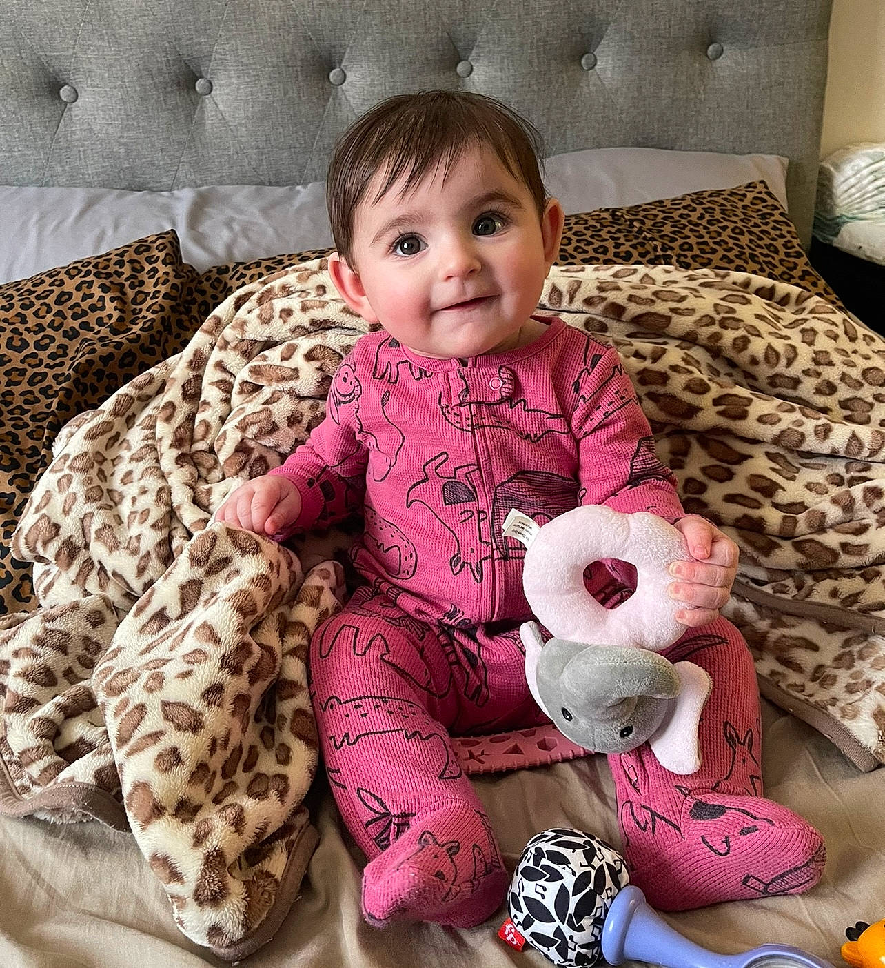 Journey joined the competition — help win amazing prizes! arm, baby, baby_toddler_clothing, comfort, couch, eye, face, head, human_body, joy, lap, mammal, person, pillow, pink, skin, sleeve, smile, textile, toddler