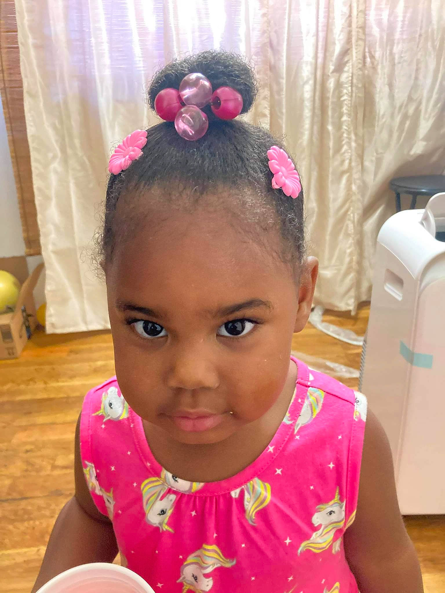 Duranae joined the competition — help win amazing prizes! black_hair, cheek, child, chin, coffee_cup, curtain, drinkware, ear, eye, eyebrow, eyelash, forehead, happy, headpiece, lip, neck, person, pink, skin, tableware