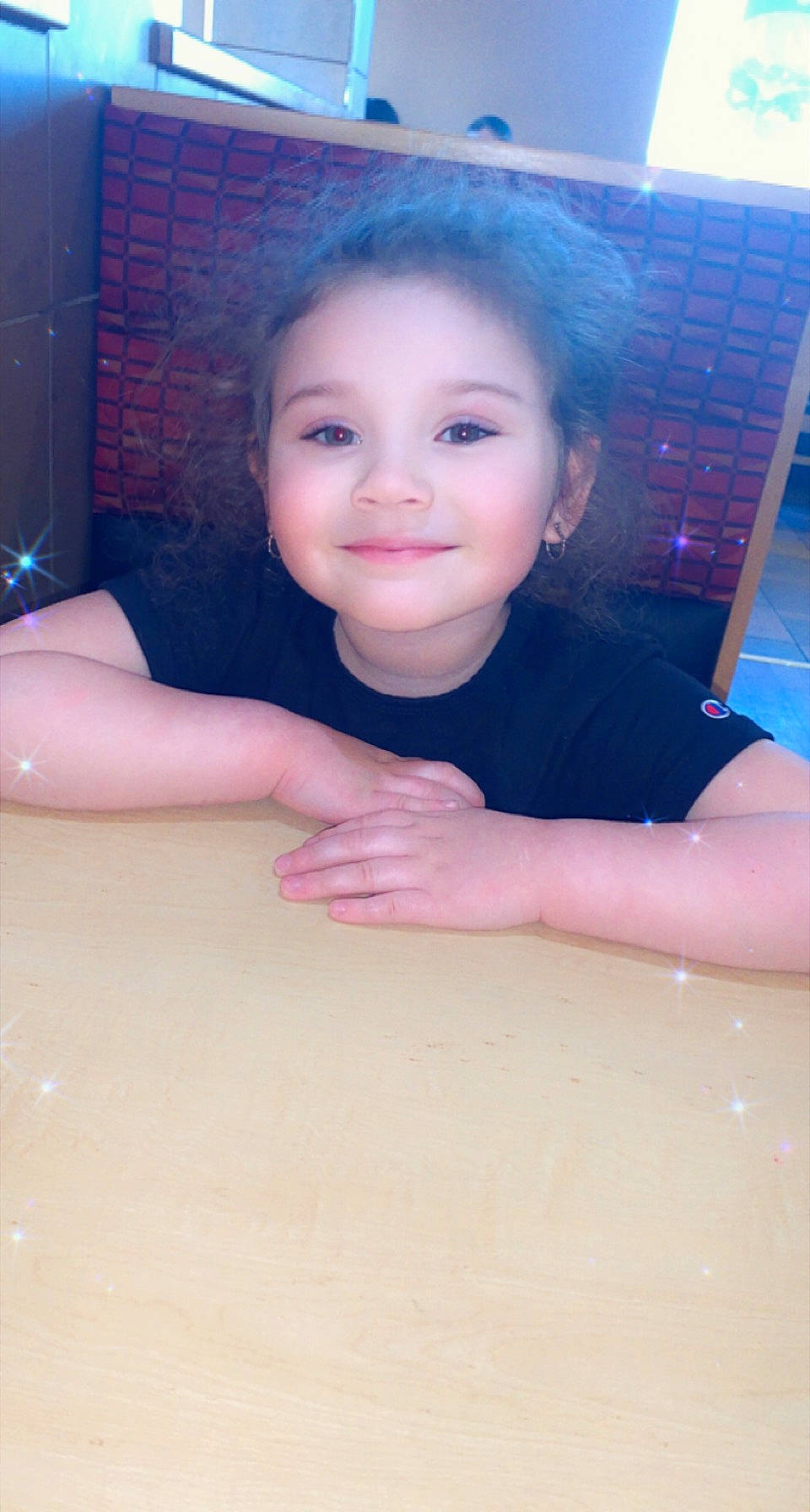 Aveyah is registered to the contest to win money with this photo: black_hair, cheek, chin, eye, eyebrow, eyelash, face, flash_photography, flooring, hair, happy, head, iris, joy, lip, long_hair, nose, person, pink, skin