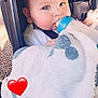 baby, bottle, blanket, blue_eyes, child, cozy, cute, face, feeding, fluffy, infant, outdoor, person, portrait, stroller, toddler, warm, wrapped, young, feeding_time