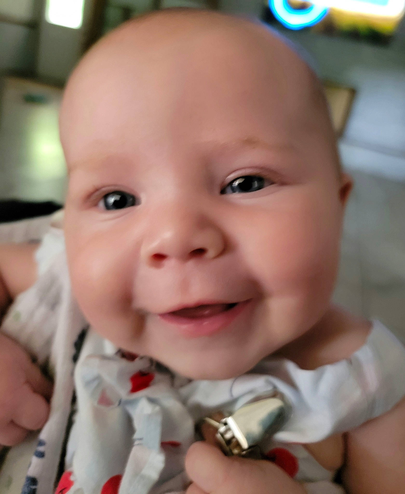 Lillie joined the competition — help win amazing prizes! baby, baby_toddler_clothing, cheek, child, close_up, collar, eyelash, happy, iris, lip, pattern, person, photography, skin, smile, snapshot, thumb, toddler, watch