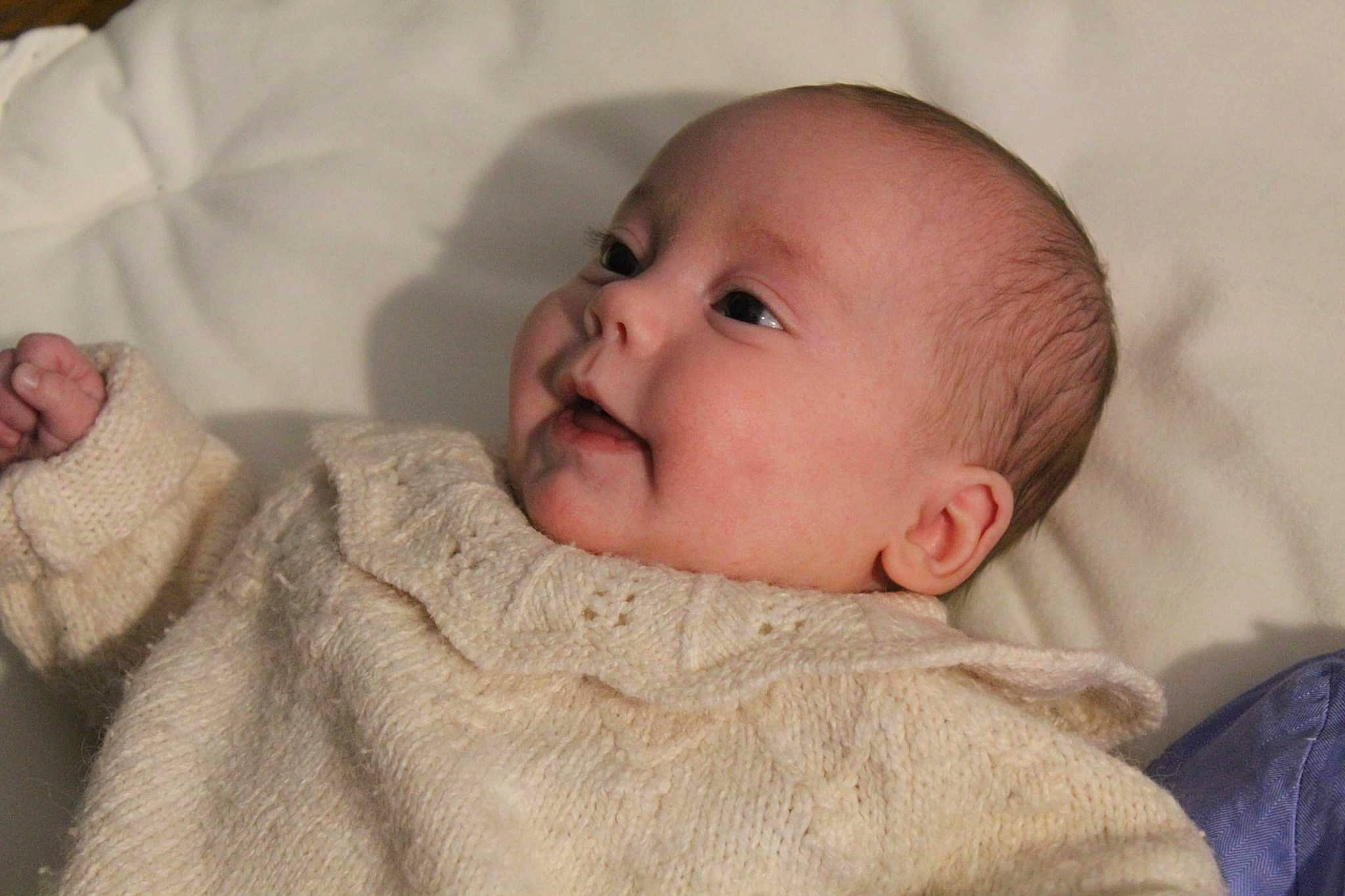 Laixy participe au concours pour gagner de l'argent avec cette photo : baby, baby_toddler_clothing, cheek, child, chin, comfort, eyebrow, happy, iris, linens, lip, mouth, nose, person, portrait_photography, skin, sleeve, smile, toddler