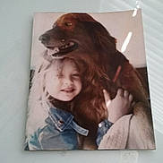 Sundance joined the competition — help win amazing prizes! affection, animal, candid, child, closeup, denim_jacket, dog, friendship, glare, hug, indoor, long_hair, love, pet, portrait, printed_photo, shadow, smile, warmth, white_background